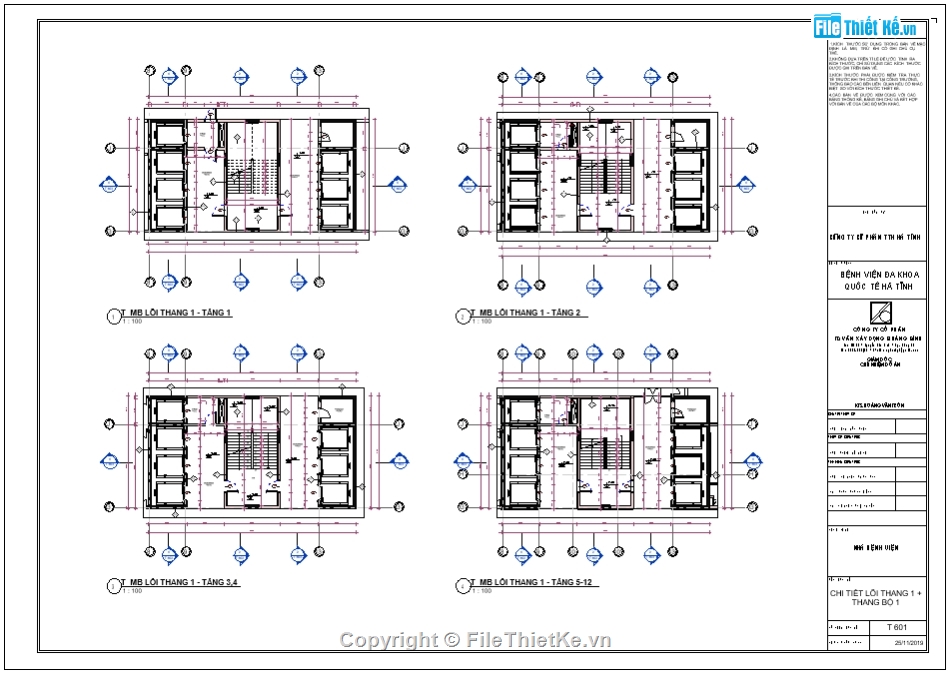 BỆNH VIỆN ĐA KHOA 250 GIƯỜNG (bản vẽ thiết kế kỹ thuật thi công) file REVIT  và CAD